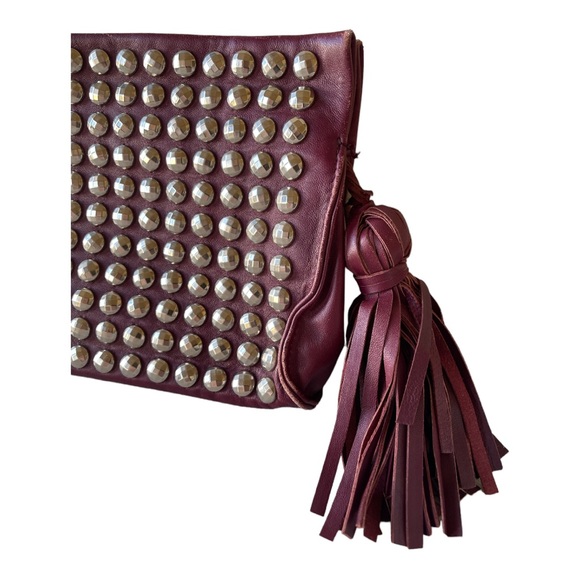 Vintage Sonia Rykiel Burgundy Clutch Purse - Picture 8 of 8